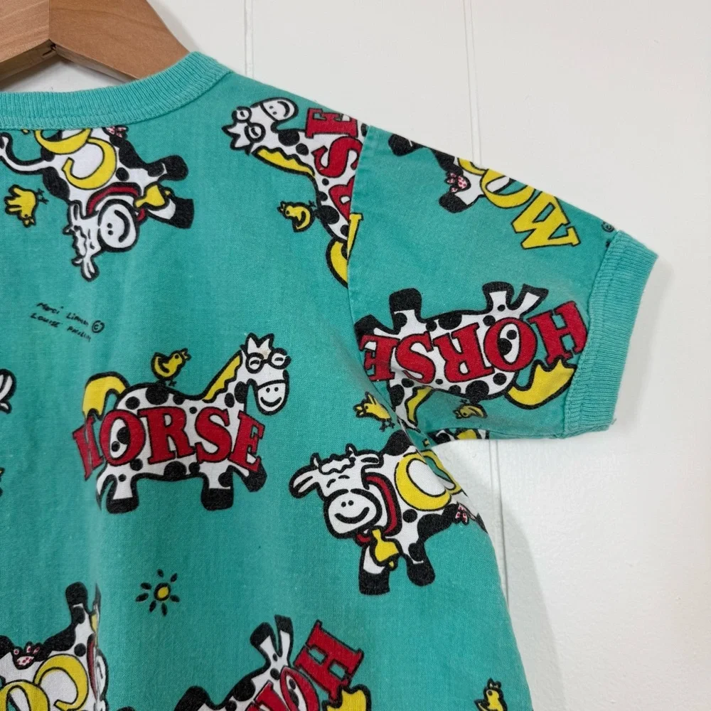 Marci Lipman Vintage “Horse” “Cow” Romper